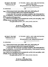 Đề thi khảo sát chất lượng môn Hóa học Lớp 11 - Năm học 2015-2016 - Trường THPT Liễn Sơn (Có đáp án)